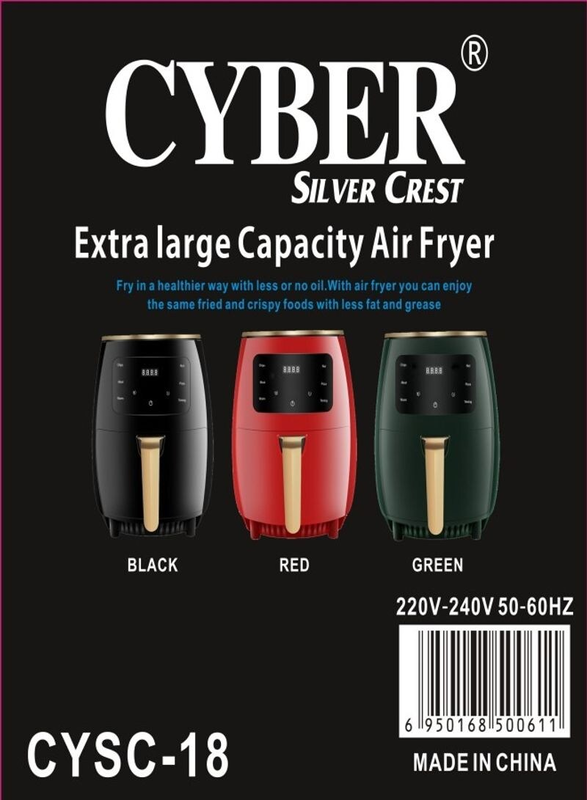 Cyber Silver Crest Multifunctional Digital Touch Air Fryer