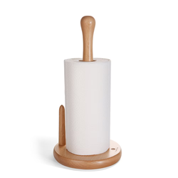 Wooden Vertical Stand Roll Paper Stand Holder Kitchen Paper Towel Toilet Tissue Holder Household Kitchen Tool