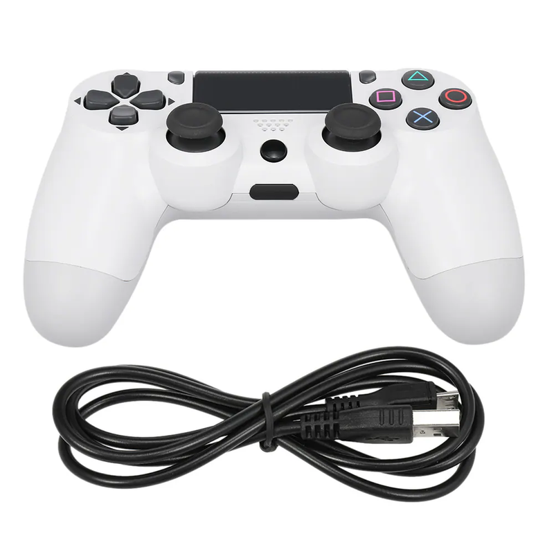 Generic - Wireless Bluetooth Gamepad Dual Shock Joystick Game Controller With 3.5mm Audio Port for Sony PS4 Controller PlayStation 4 White