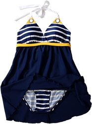 One Piece Monokini Swimwear Swimsuit Swim Dress Skirt Cover Up - XL