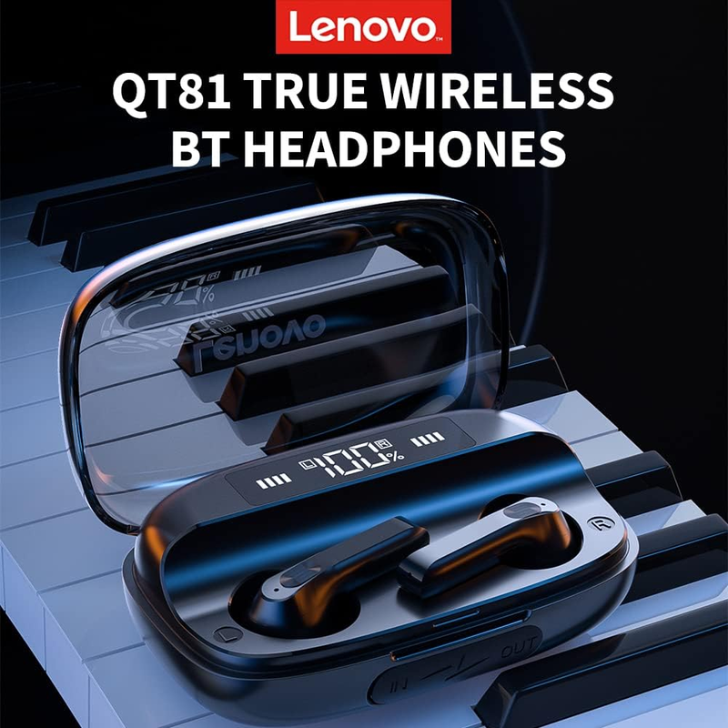 Lenovo QT81 TWS Semi-In-ear Wireless Bluetooth Headphones Black/Blue