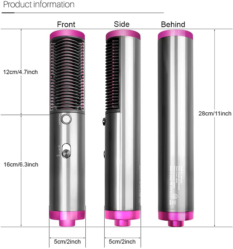 

Generic 3 In 1 Hot-Air Brush Hair Salon Straightener Fast Hair Dryer Hot Air CoMB Straightener