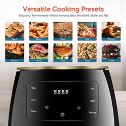 SILVER CREST Air Fryer 6 L Large Capacity360° Rapid Air Convection Technology, with Digital LED Touch Screen 2400W