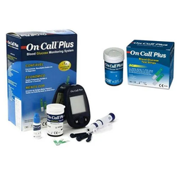On Call Plus Blood Glucose Monitoring System with 1 Packs Blood Glucose Test Strips 50 Count