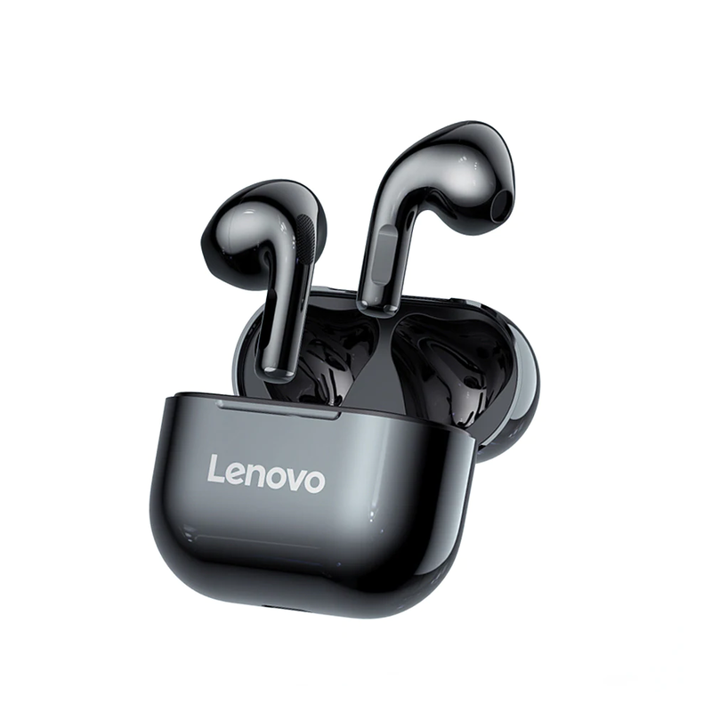 

Lenovo-Black LP40 TWS Headphone True Wireless BT Earbuds Semi-in-ear Sports Earbuds with 13mm Moving Coil Long Endurance Time Black