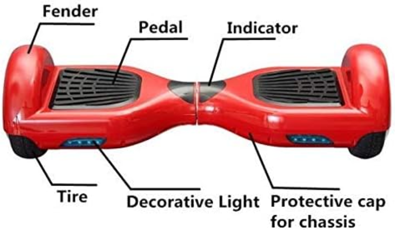 Generic Hoverboard Electric Self-Balancing Scooter Red