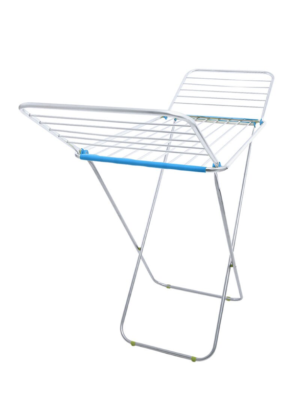 Royalford Foldable Cloth Dryer Stand Blue/Silver 180x55x105centimeter