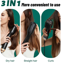 Premium 3 in 1 Hot Air Styler Comb Multi-functional Hair Dryer Hot Air Comb Styler and Volumizer Hair Straightener Electric Curler Comb