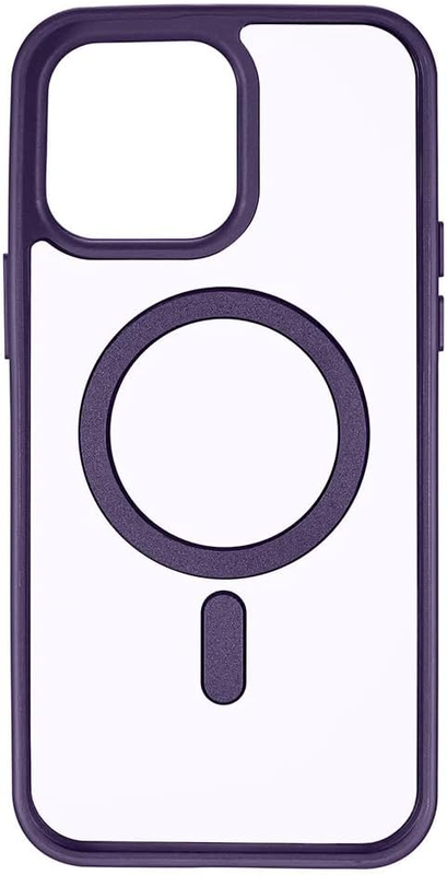 BLEAWS iPhone 15 Pro Max Magsafe Case, Scratch-Resistant, Compatible with Magnetic Wireless Charging, Ultra Slim, Magnetic Transparent Cover for iPhone 15 Pro Max Purple