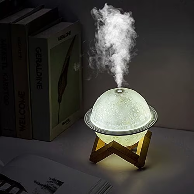 

Generic Planet Air Humidifier Night Light For Living Room Bedroom Table Desk Oil Diffuser Aroma Air Humidifier