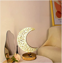 Smart Touch Portable Moon Shape Acrylic Table Lamp Led Light For Living Room Home