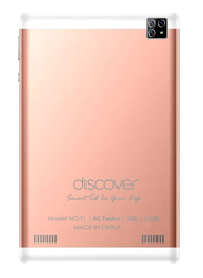 Discover Discover Tablet 8 Inch, 4G SIM, 3GB RAM, 32GB, Rose Gold