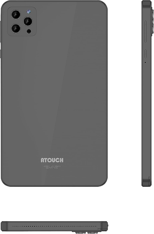 Atouch 7inch IPS Smart Android Tablet With Wireless Bluetooth, WiFi And Dual SIM 5G Zoom Supported X18 Kids Tablet With Protective Cover - Grey