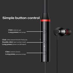 Lenovo - HE05 In Ear Neckband Bluetooth Headset Black