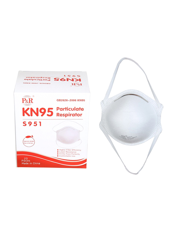 P&R KN95 Mask, White