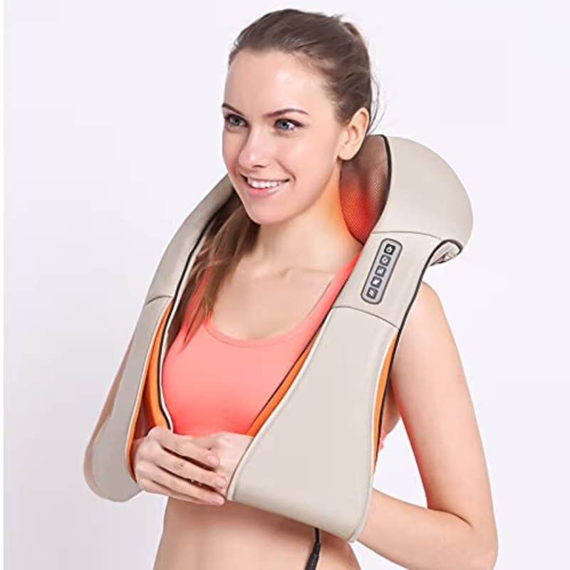 

Generic Electrical Massager For Neck Kneading Home Car U Shape Shiatsu Back Neck Shoulder Body Massager Infrared Heated Kneading