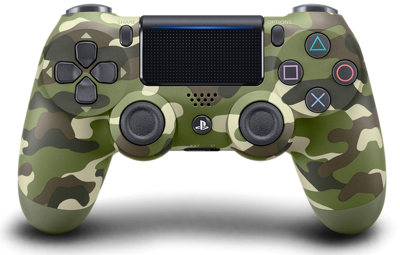 Generic - Wireless Bluetooth Gamepad Dual Shock Joystick Game Controller With 3.5mm Audio Port for Sony PS4 Controller PlayStation 4 Army Green Camouflage