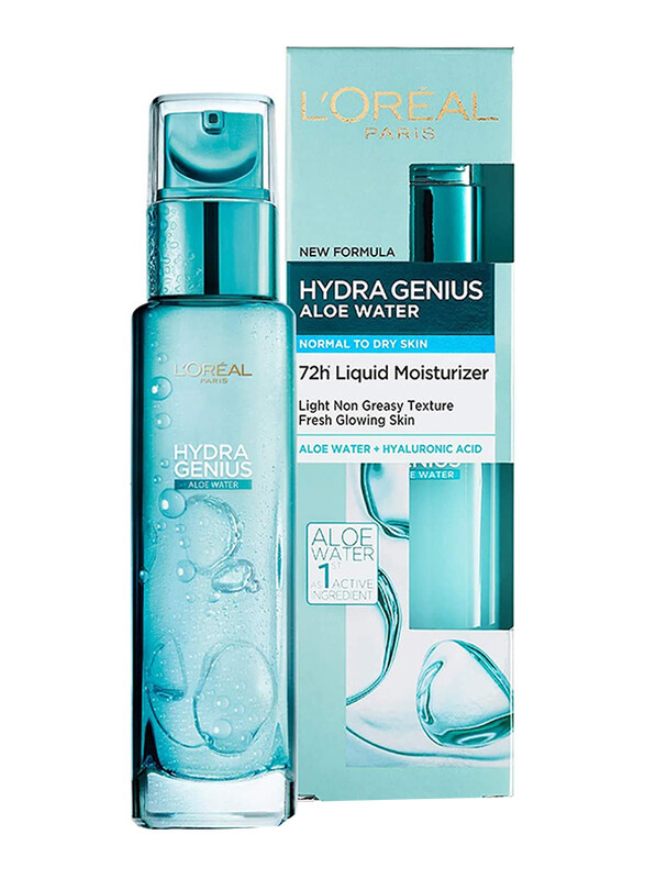 

L'Oreal Paris Hydra Genius Aloe Water & Hyaluronic Acid 72H Liquid Moisturizer, 70ml