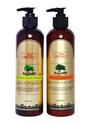 Skin Doctor Argan Oil Shampoo & Conditioner for All Hair Types, 2 x 400ml