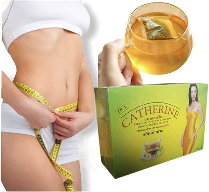 Catherine Thai Natural Herbal Infusion Chrysanthemum Flavour Detox Loss Weight Tea Bags, 32 Pieces