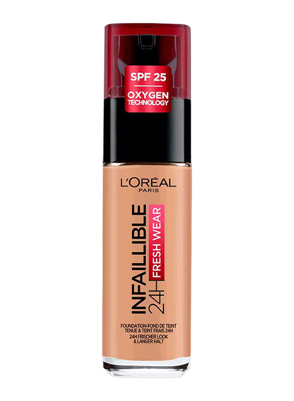 L'Oreal Paris Infaillible 24H Fresh Wear SPF 25 Oxygen Technology Foundation, 30ml, 150 Radiant Beige