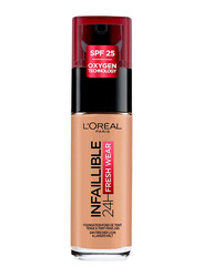 L'Oreal Paris Infaillible 24H Fresh Wear SPF 25 Oxygen Technology Foundation, 30ml, 150 Radiant Beige