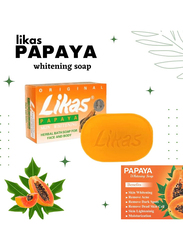 Likas Skin Whitening Papaya Herbal Soaps, Yellow, 1 Piece