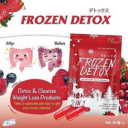 FrOzen Collagen Gluta Detox Dietary Skin Whitening Supplements, 60 Capsules