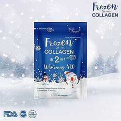 FrOzen Detox and Collagen Whitening x 10 Glutathione Double Pack, 60 Capsules x 2 Piece