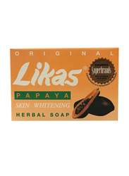 Likas Skin Whitening Papaya Herbal Soaps, Yellow, 12 Pieces