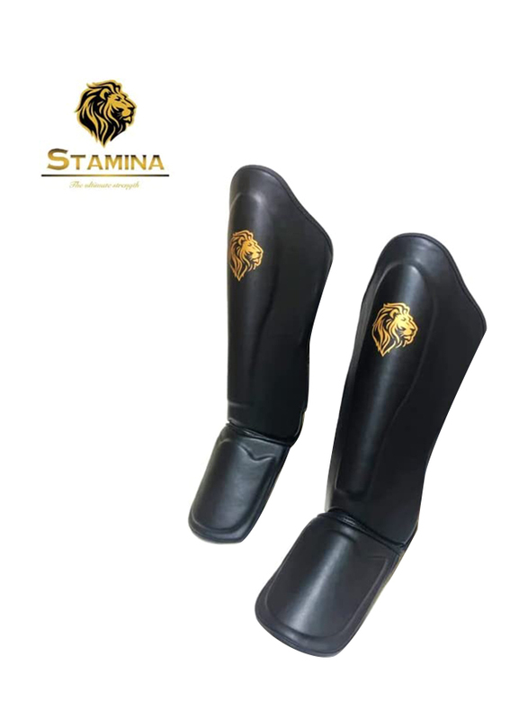 Stamina The Ultimate Strength Standup Shin Guards, Large, Black