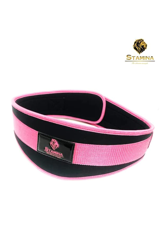 Stamina The Ultimate Strength Self-Locking Weight Lifting Belt, Pink, Large