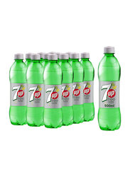 7UP Free Carbonated Soft Drin, Plastic Bottle, 12 Bottle x 500ml