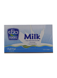 Nadec Full Fat Fresh Cow's Milk, 12 x 1 Liter