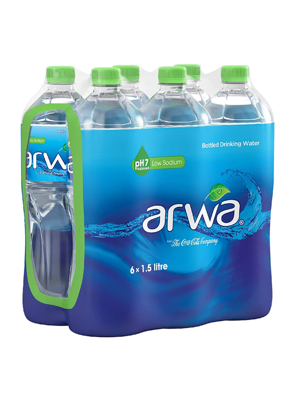 Arwa Bottled Drinking Water, 6 x 1.5 Liter