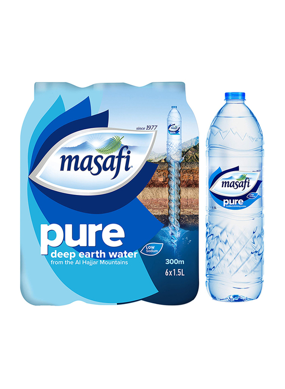 Masafi Pure Water, 6 Bottles x 1.5 Liter
