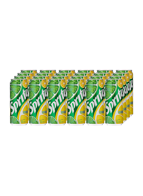 Sprite Regular Soft Drink, 24 Cans x 330ml