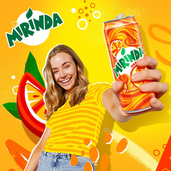 Mirinda Orange Soft Drink, 24 Cans x 330ml