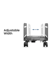 Navodesk Mobile CPU Stand with Caster Wheels, Black