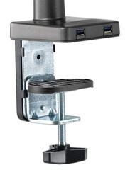 Navodesk Desk Mount Monitor Arms with Gas Spring Tech & USB Hub, Grey