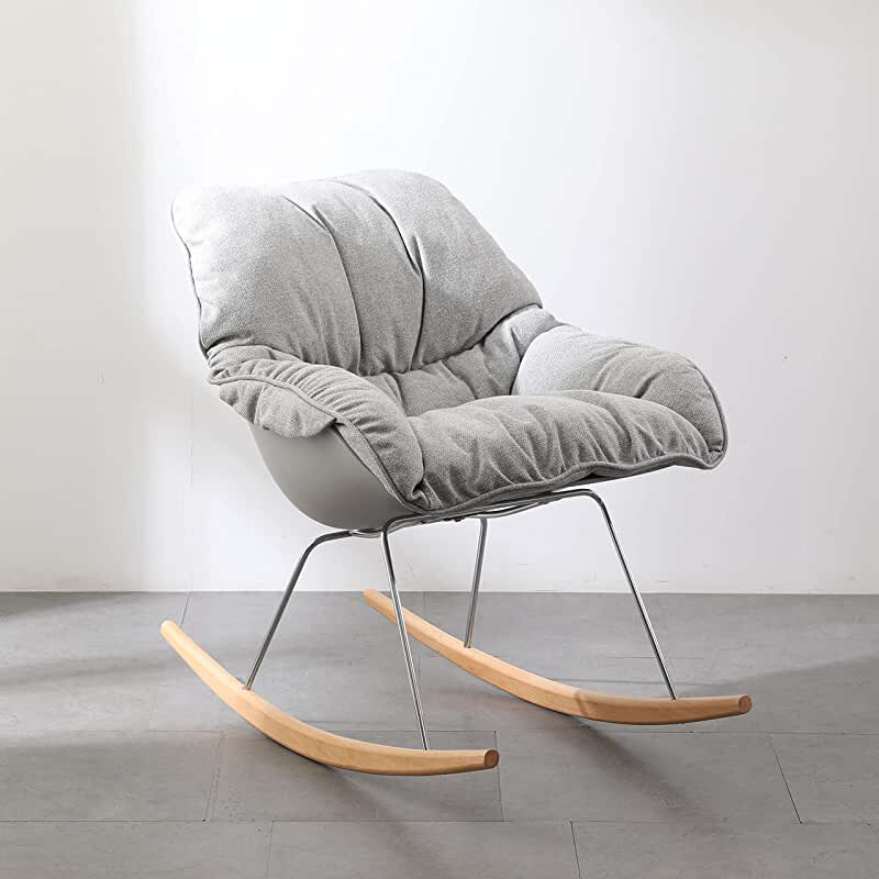 

Daamudi Kai Modern Nordic Rocking Swing Chair with Soft Fabric Cushion, Grey