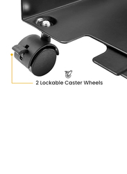 Navodesk Mobile CPU Stand with Caster Wheels, Black