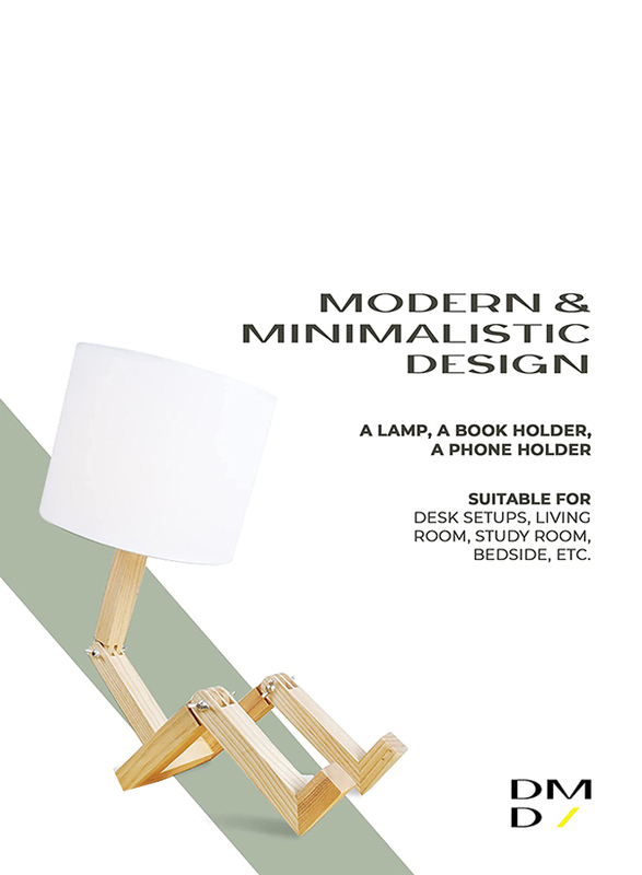 Daamudi Adjustable Folding Desk Book Lamp, Brown