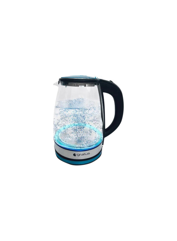 

Gratus Cordless Base Electric Glass Kettle, 1.8L, 1500-1800W, Clear