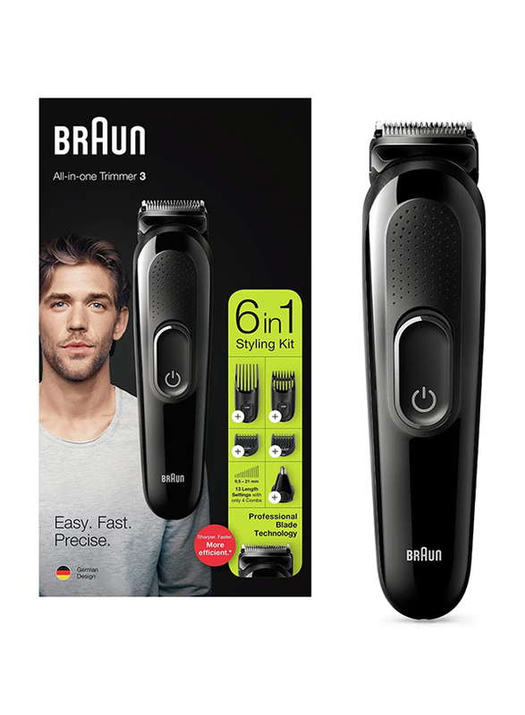 

Braun 6-in-1 Multi Grooming Trimmer Kit, MGK3220, Black