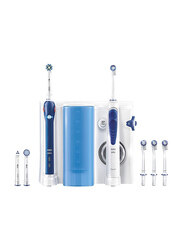 Oral B Oral Health Center Oxyjet Cleaning System with Pro 2000 Electric Toothbrush, Blue/White