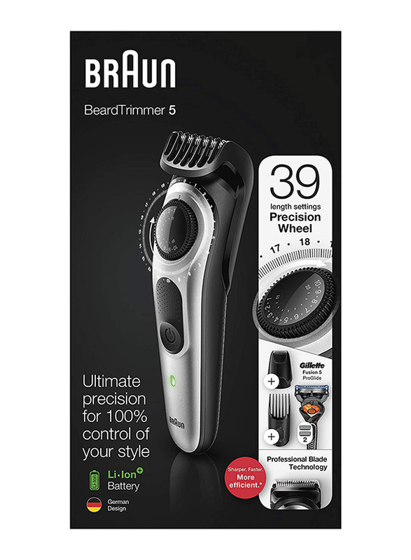 Braun Beard Trimmer, BT5265, Black/Silver