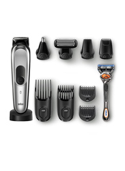 Braun 10-in-1 Beard Trimmer & Hair Clipper, MGK7920, Black/Silver
