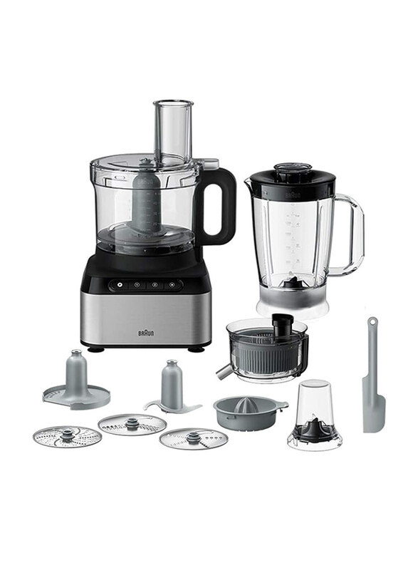 

Braun Purease 12 In 1 Food Processor, 800W, Fp 3235 Si, Black