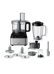 Braun Purease 12 In 1 Food Processor, 800W, Fp 3235 Si, Black